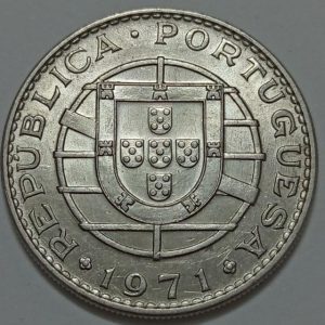 سکه کلکسیونی ۲۰ اسکودو موزامبیک مستعمره پرتغال ۱۹۷۱ بسیار کمیاب