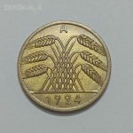 سکه کلکسیونی ۱۰ فنیک آلمان وایمار ۱۹۲۴ (کیفیت بانکی)