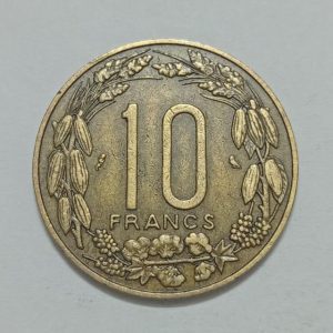 سکه خارجی ۱۰ فرانک نایاب کامرون مستعمره فرانسه ۱۹۶۱