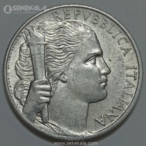 سکه خارجی ۵ لیره بسیار کمیاب ایتالیا ۱۹۵۰