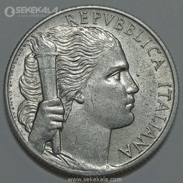 sekekala2130 (497) سکه خارجی ۵ لیره بسیار کمیاب ایتالیا ۱۹۵۰