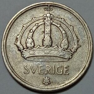سکه نقره کلکسیونی ۲۵ اوره سوئد ۱۹۴۹