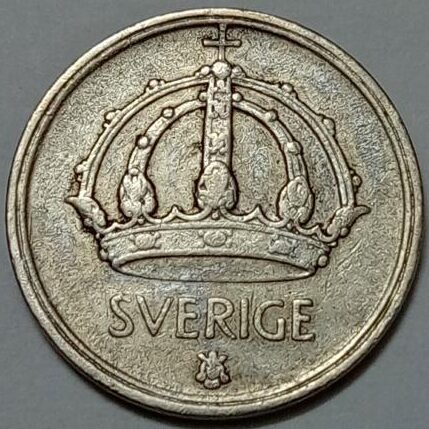 سکه کالا 020328 (582) سکه نقره کلکسیونی ۲۵ اوره سوئد ۱۹۴۹