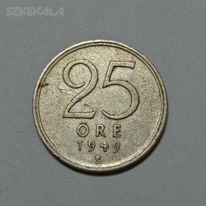 سکه نقره کلکسیونی ۲۵ اوره سوئد ۱۹۴۹