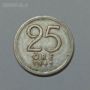 سکه نقره کلکسیونی ۲۵ اوره سوئد ۱۹۴۳