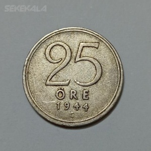 سکه نقره کلکسیونی ۲۵ اوره سوئد ۱۹۴۴