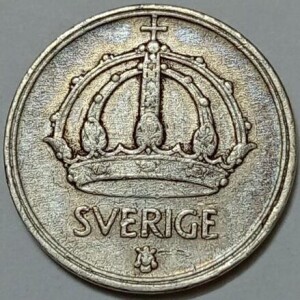 سکه نقره کلکسیونی ۲۵ اوره سوئد ۱۹۴۵