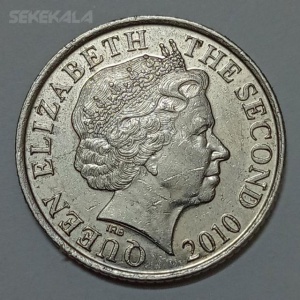 سکه کلکسیونی ۱۰ پنس جرزی ۲۰۱۰ ملکه الیزابت - کمیاب