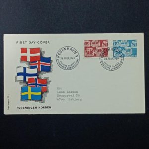 پاکت و تمبر مهر روز دانمارک ۱۹۶۹