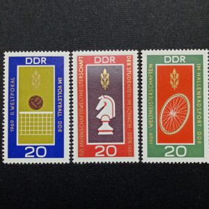 سری تمبر ورزشی کشور آلمان شرقی ۱۹۶۹ ( ۳عدد )