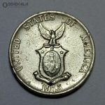 سکه کلکسیونی ۵ سنتاوو فیلیپین مستعمره آمریکا ۱۹۴۵ (بسیار کمیاب)