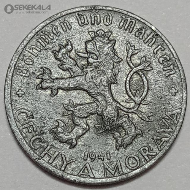 coin sekekala 020920 (730) سکه کلکسیونی ۵۰ هلر بسیار کمیاب بوهمیا و مراویا ۱۹۴۱
