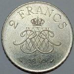 سکه کلکسیونی ۲ فرانک نایاب موناکو ۱۹۸۱