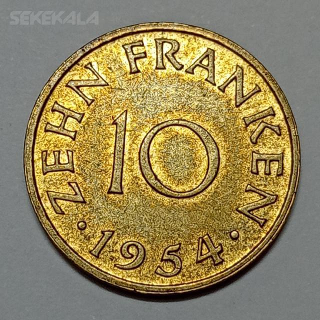 coin collection sekekala shoping 021104 (136) سکه کلکسیونی ۱۰ فرانک نایاب سارلند آلمان ۱۹۵۴