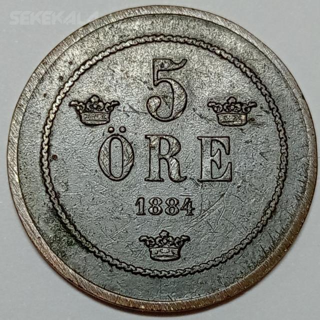 coin collection sekekala shoping 021104 (21) سکه کلکسیونی ۵ اوره قدیمی سوئد ۱۸۸۴