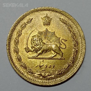 سکه ایرانی ۱۰ دینار برنز رضا شاه پهلوی ۱۳۱۸ (UNC)