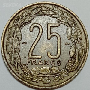 سکه کلکسیونی ۲۵ فرانک نایاب کامرون ۱۹۵۸