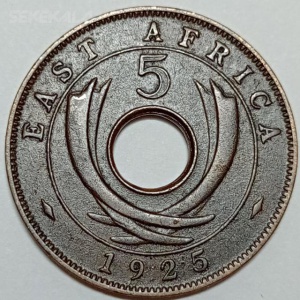 سکه کلکسیونی ۵ سنت آفریقای شرقی مستعمره انگلیس ۱۹۲۵ (جرج پنجم)