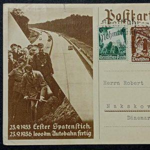 کارت پستی بی نظیر ، قدیمی و نایاب هیتلر (آلمان نازی) ۱۹۳۶