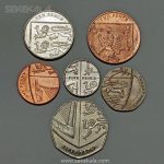 ست کامل سکه های سپر سلطنتی بریتانیا