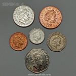 ست کامل سکه های سپر سلطنتی بریتانیا