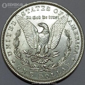 سکه نقره 1 دلار قدیمی آمریکا 1886 (مورگان) (کیفیت AU)