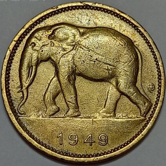 coin collection sekekala 0212099 (202) سکه کلکسیونی ۱ فرانک نایاب کنگو مستعمره بلژیک ۱۹۴۹