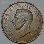 سکه کلکسیونی ۱ پنی بسیار نیوزلند ۱۹۴۴ (شاه جرج ششم)