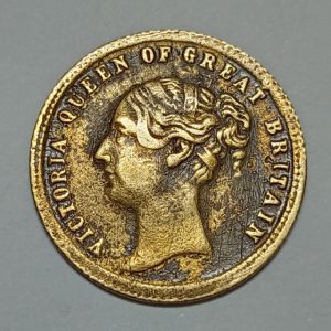 ژتون قدیمی ملکه ویکتوریا انگلیس ۱۸۴۹