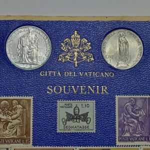 پک کلکسیونی سکه و تمبر قدیمی واتیکان ۱۹۳۵