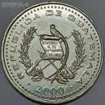 سکه کلکسیونی 25 سنتاوو کمیاب گواتمالا 2000