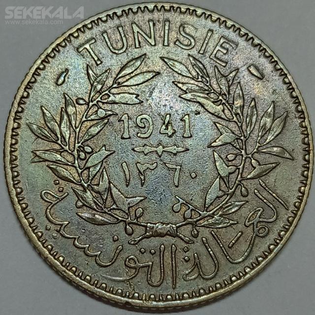 coin collection sekekala.com 030116 (391) سکه 2 فرانک تونس مستعمره فرانسه 1941 (بسیار کمیاب)