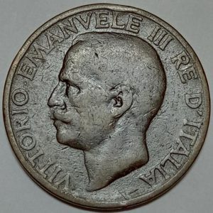 سکه قدیمی 10 سنتسیمی ایتالیا 1924 (ویتوریو امانوئل سوم)