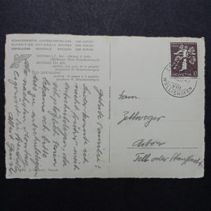 کارت پستال قدیمی سوئیس 1939