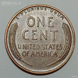 سکه 1 سنت قدیمی لینکلن آمریکا 1956 D