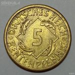 سکه 5 فنیگ آلمان 1924 (جمهوری وایمار)(UNC)