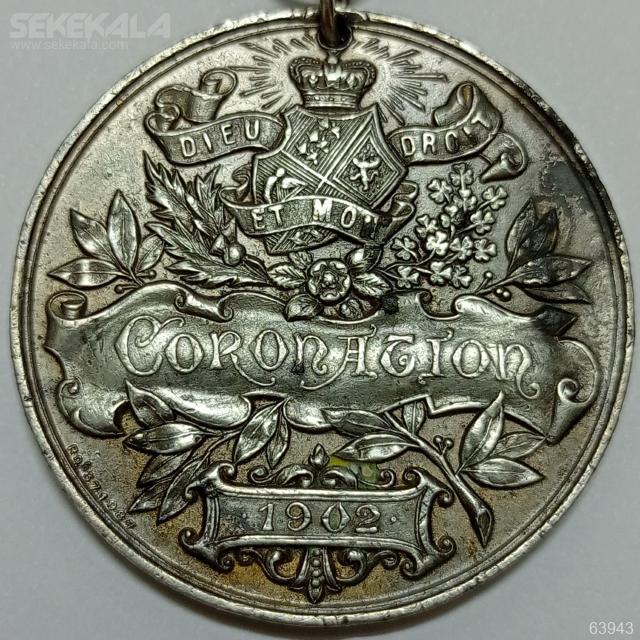 MEDAL collection sekekala.com 030331 (32) مدال نایاب یادبود تاجگذاری ادوارد هفتم و ملکه الکساندرا بریتانیا 1902