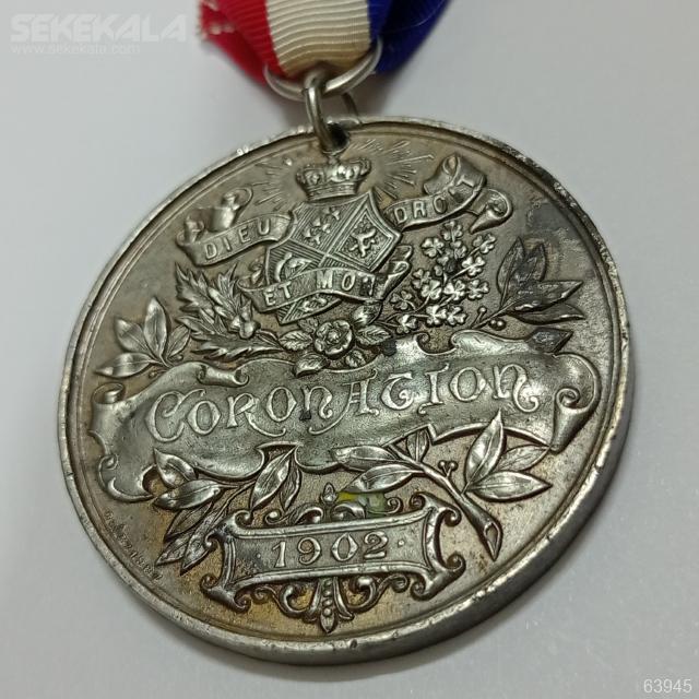 MEDAL collection sekekala.com 030331 (34) مدال نایاب یادبود تاجگذاری ادوارد هفتم و ملکه الکساندرا بریتانیا 1902