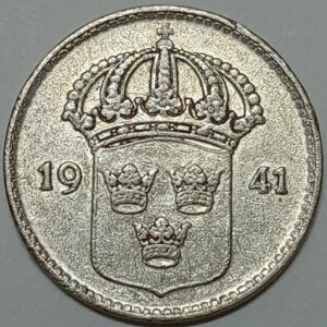 سکه نقره 10 اوره سوئد 1941