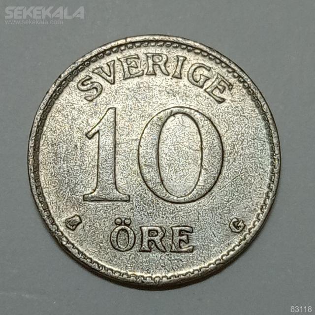 collection coins sekekala.com 030324 (122) سکه نقره 10 اوره سوئد 1941