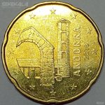 سکه 20 سنت یورو بسیار کمیاب آندورا 2018