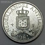 سکه کمیاب 1 سنت آنتیل مستعمره هلند 1981 (UNC)