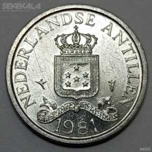 سکه کمیاب 1 سنت آنتیل مستعمره هلند 1981 (UNC)