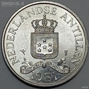 سکه کمیاب 2/5 سنت آنتیل مستعمره هلند 1981 (UNC)