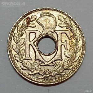 سکه 5 سنتیم قدیمی فرانسه 1926 (UNC)