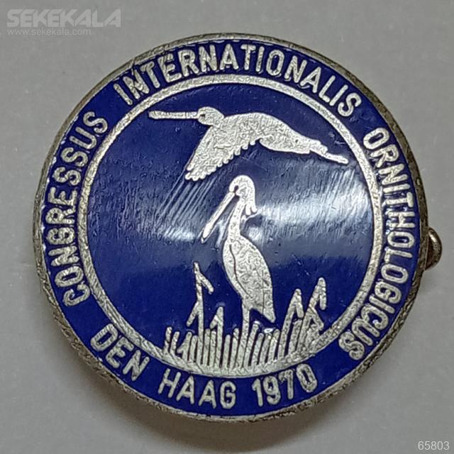 medal vintage badge sekekala.com 030501 (147) نشان نقره (بج) کنگره بین المللی پرنده شناسی 1970