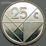 سکه کمیاب 25 سنت آروبا 1992 (UNC)