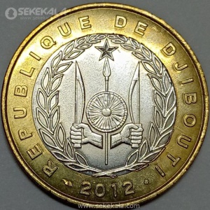سکه دوفلزی 250 فرانک کمیاب جیبوتی 2012 (UNC)