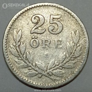 سکه نقره 25 اوره سوئد 1918