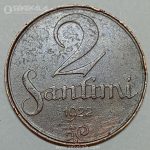 سکه 2 سانتیمی کمیاب لتونی 1922